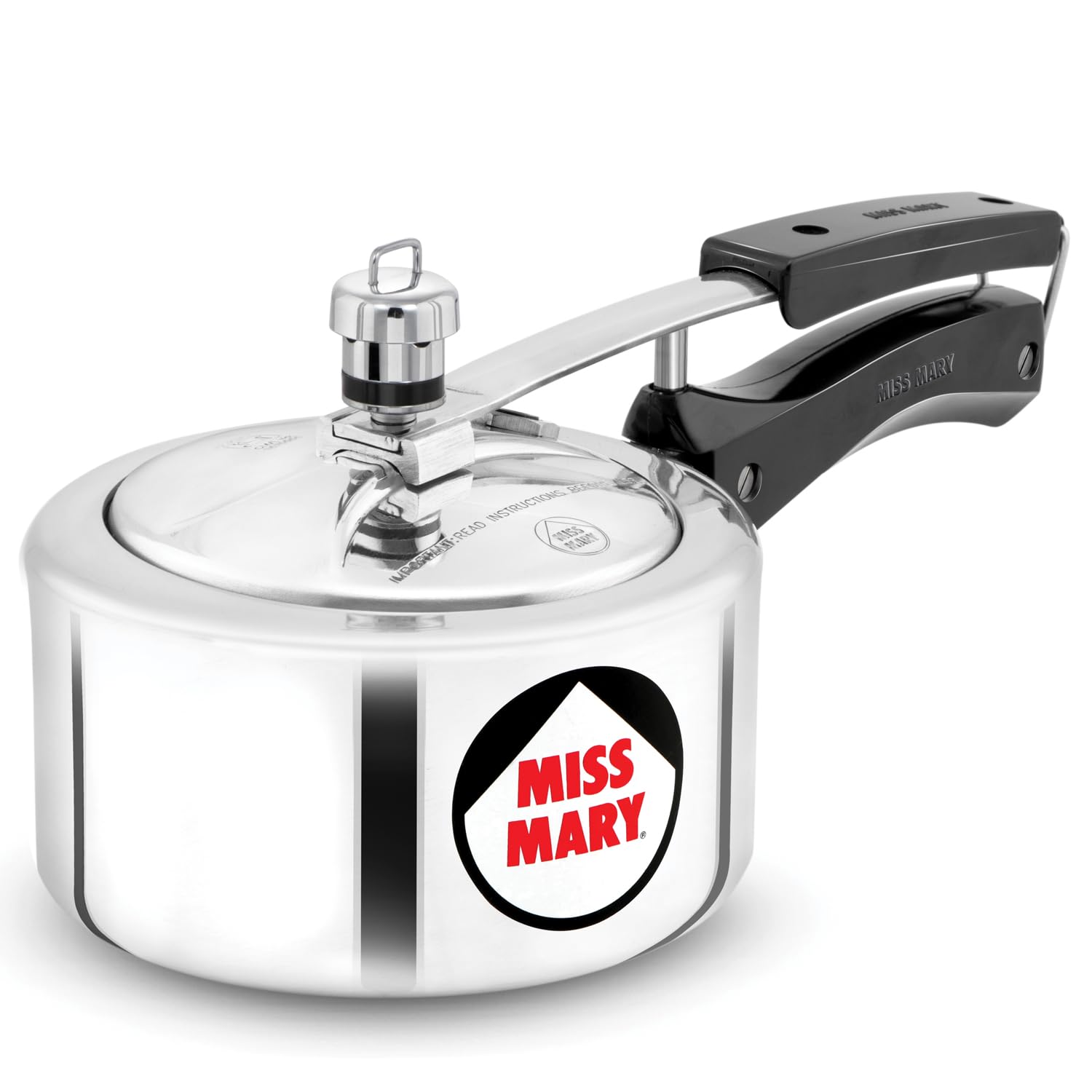 Hawkins 1.5 Litre Miss Mary Pressure Cooker, Small Inner Lid Baby Cooker, Silver (MM15)